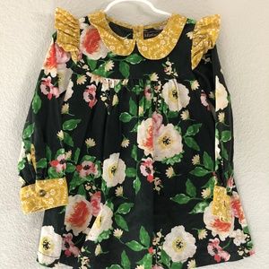 Mustard Pie Long Sleeve Dress English Blue 4